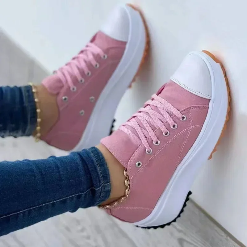 Heidi-Mode | Canvas Sneakers Lässige Schnürschuhe - Image 2
