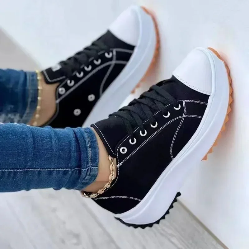 Heidi-Mode | Canvas Sneakers Lässige Schnürschuhe - Image 4