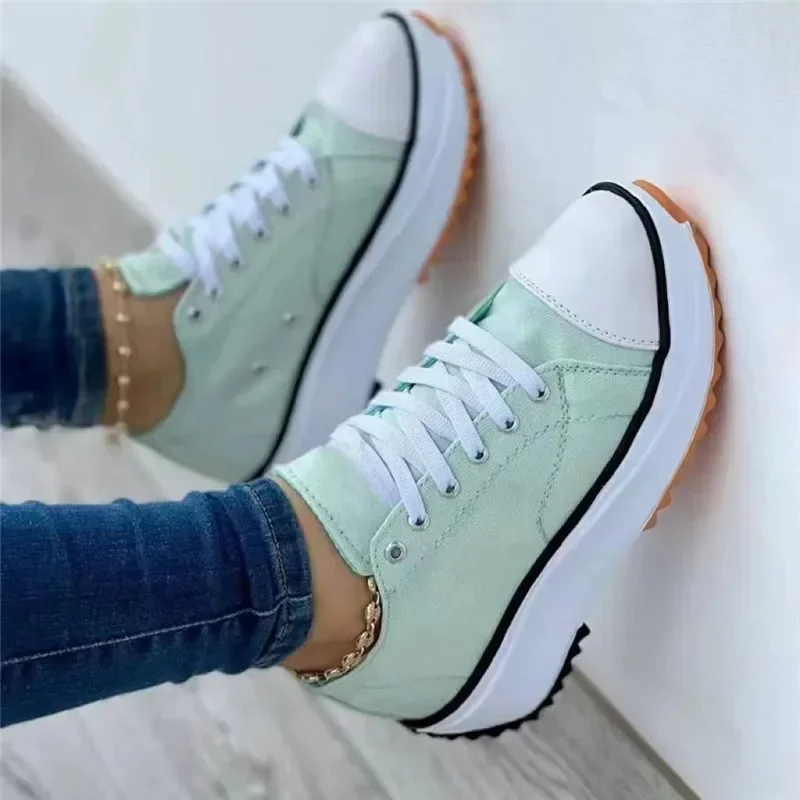 Heidi-Mode | Canvas Sneakers Lässige Schnürschuhe - Image 6