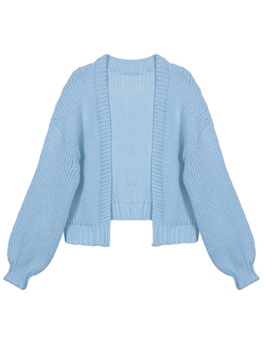 Heidi-Mode | Cardigan Aus Grobstrick Einfarbig mit Abfallenden Schultern Langarm Damen Elegant Lässig Weit Oversized Blouson - Image 4