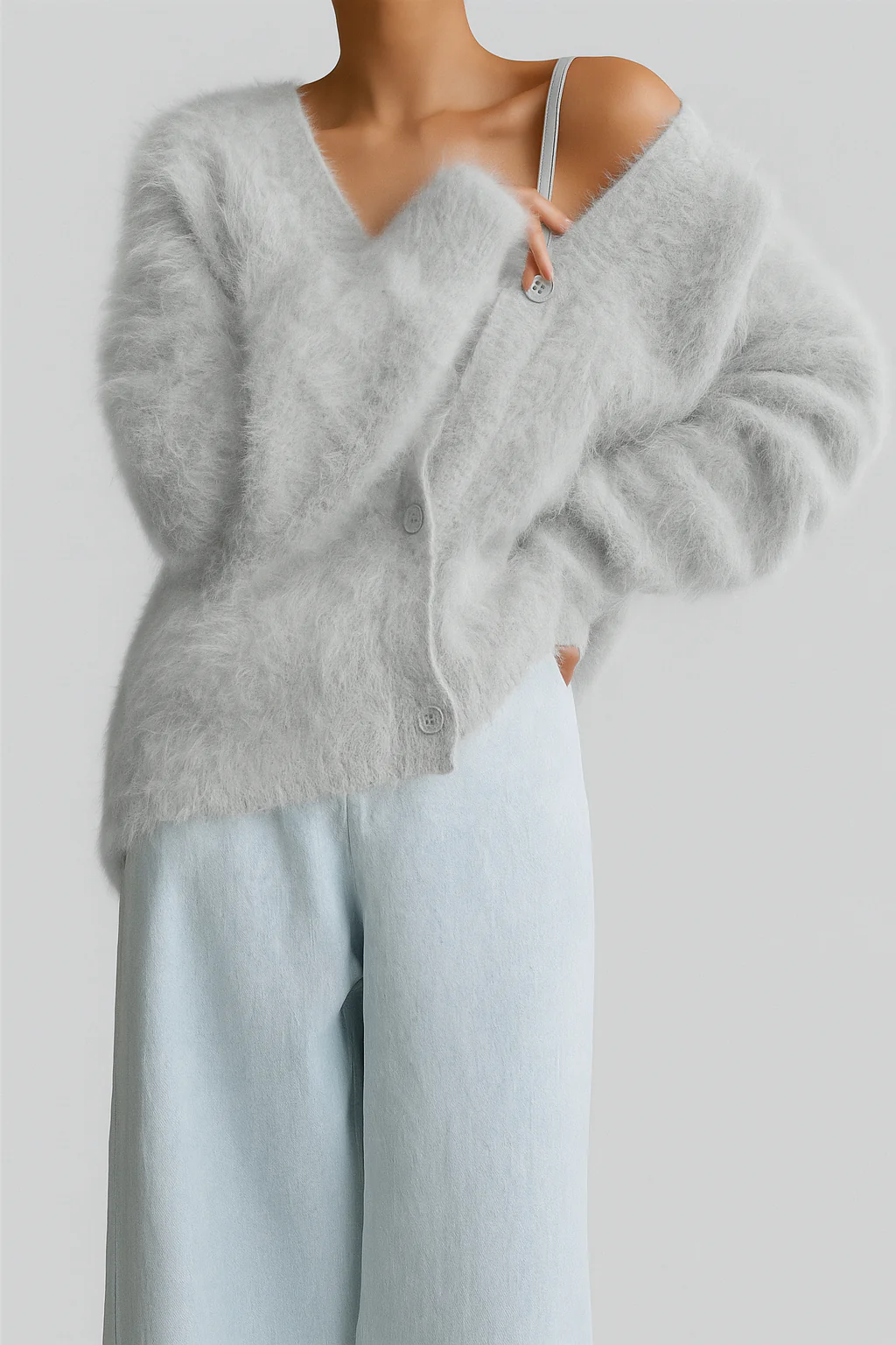 Heidi-Mode | Cardigan - Damen Herbst Luxuriöser Kaschmir Strick Cardigan - Image 4