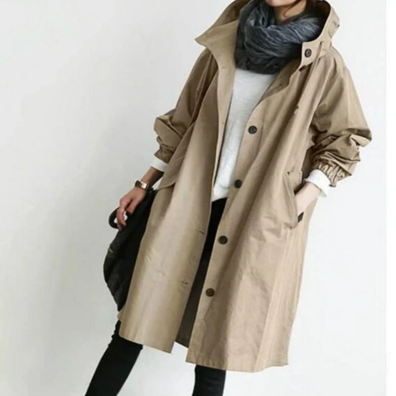 Heidi-Mode | Cashmere Damenmode Hipper Trenchcoat In Übergröße - Image 3