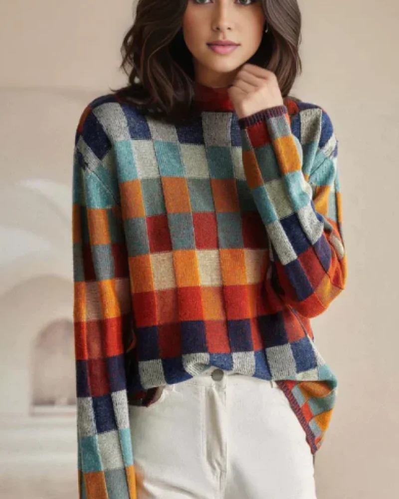 Heidi-Mode | Kaschmere Luxe Patchwork Rollkragenpullover - Image 6