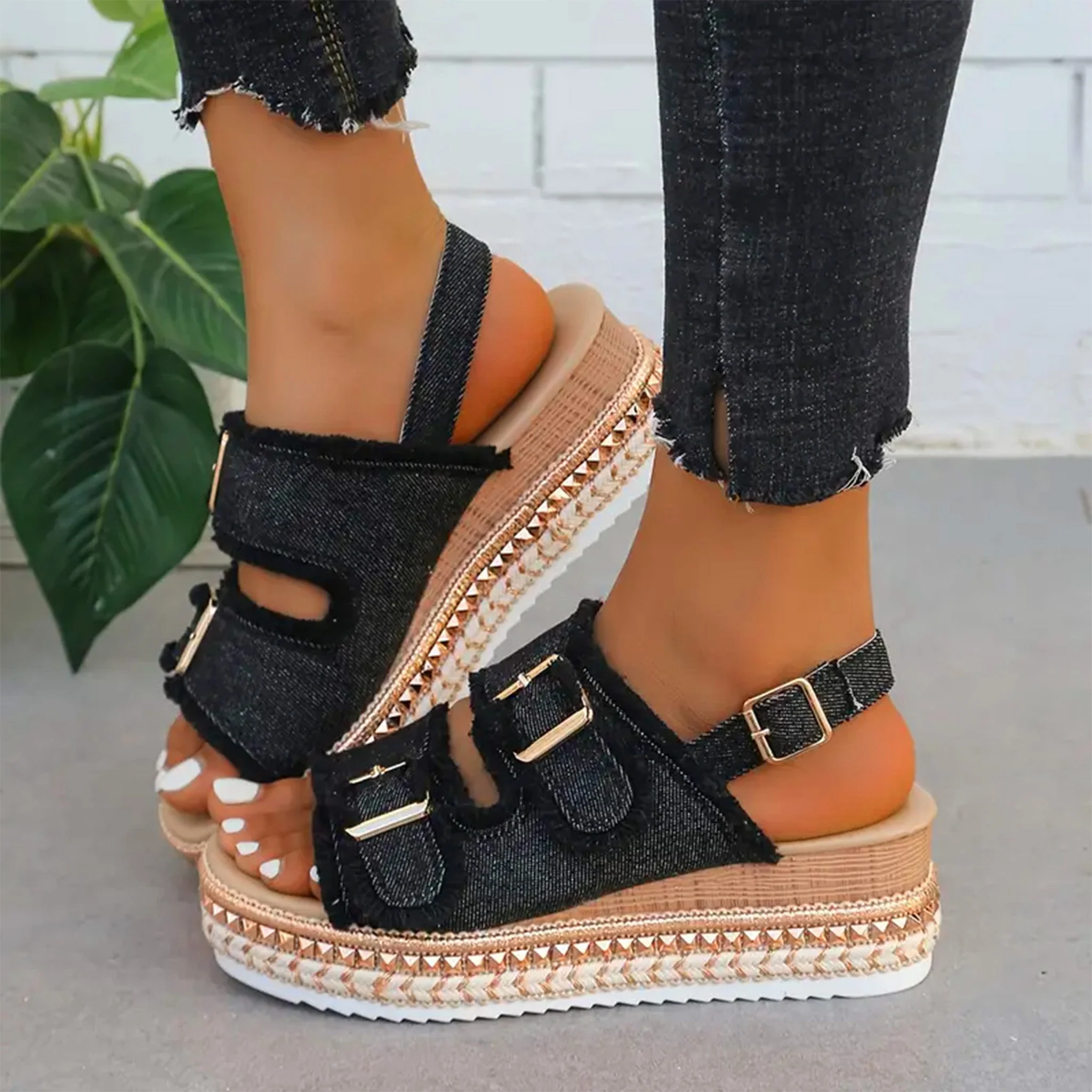 Heidi-Mode | Lässige Denim Wedges - Image 3