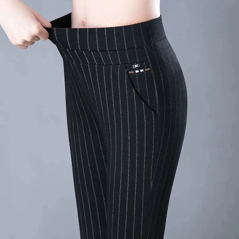 Heidi-Mode | Casual Hose Elegante Damen-Hose mit Hohem Bund und Streifen - Image 2