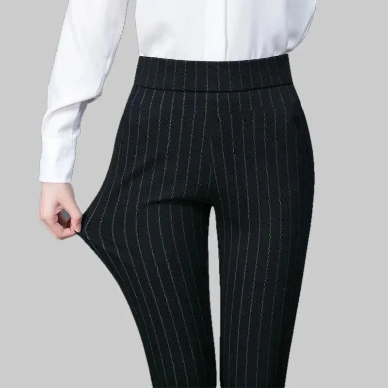 Heidi-Mode | Casual Hose Elegante Damen-Hose mit Hohem Bund und Streifen - Image 4