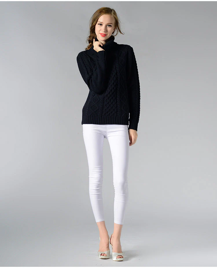 Heidi-Mode | Damen Rollkragenpullover mit Langen Ärmeln und Kabelstrick - Image 8