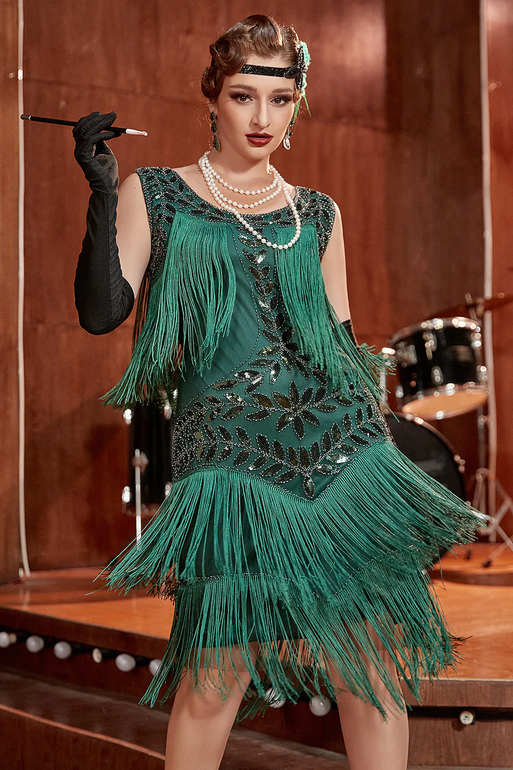 Elegantes Charleston-Paillettenkleid mit Hapsut-Schnitt für Festliche Anlässe Heidi-Mode - Image 11