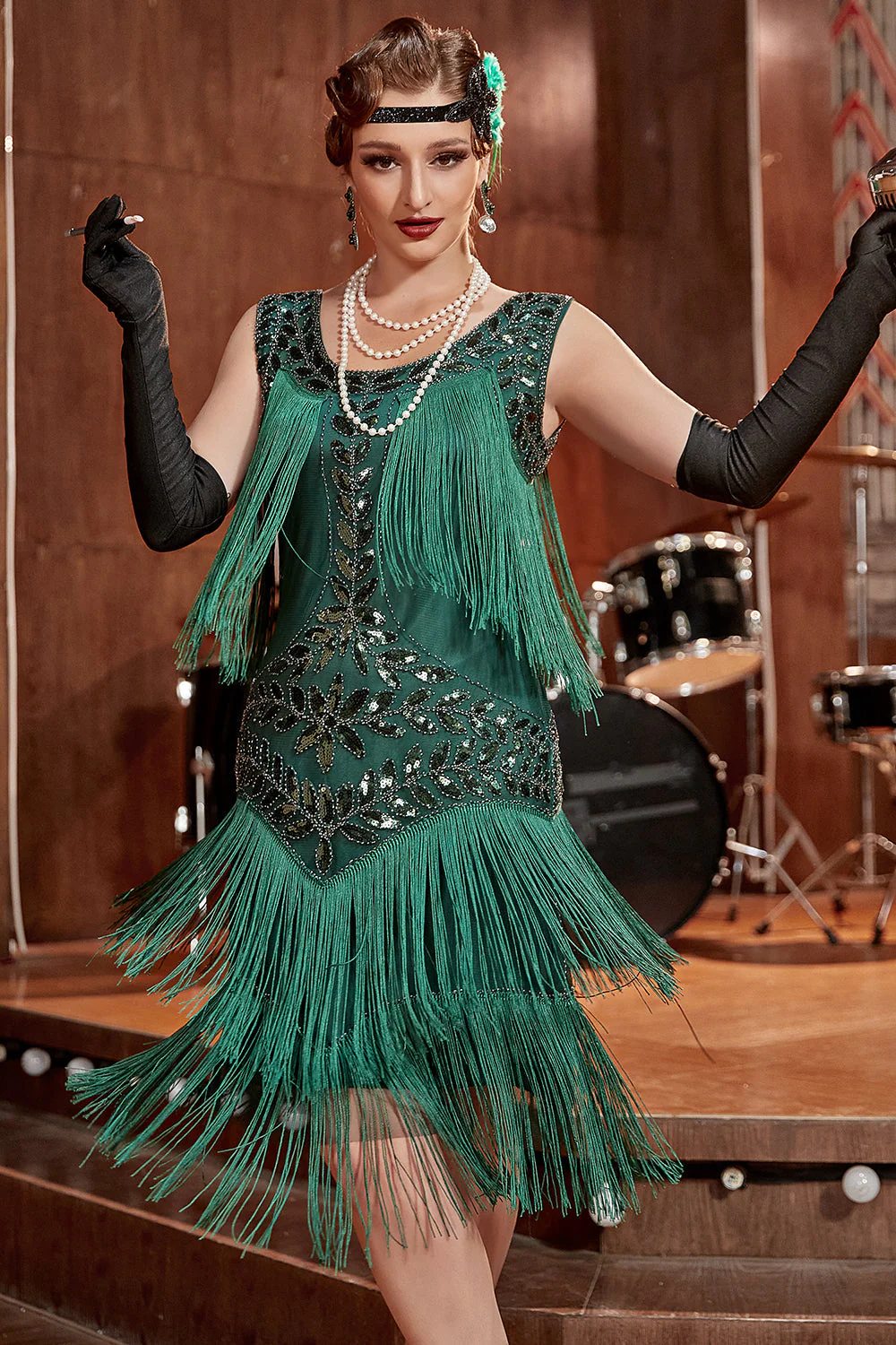 Elegantes Charleston-Paillettenkleid mit Hapsut-Schnitt für Festliche Anlässe Heidi-Mode - Image 6