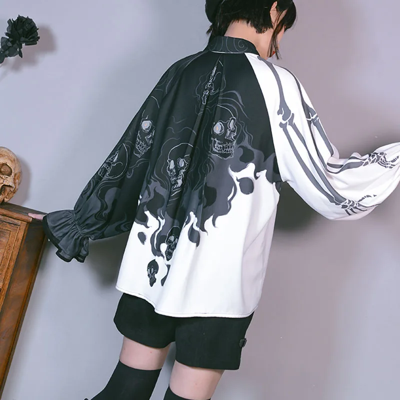 Heidi-Mode | Stylisches Totenkopf-Print Damen-Shirts - Image 5