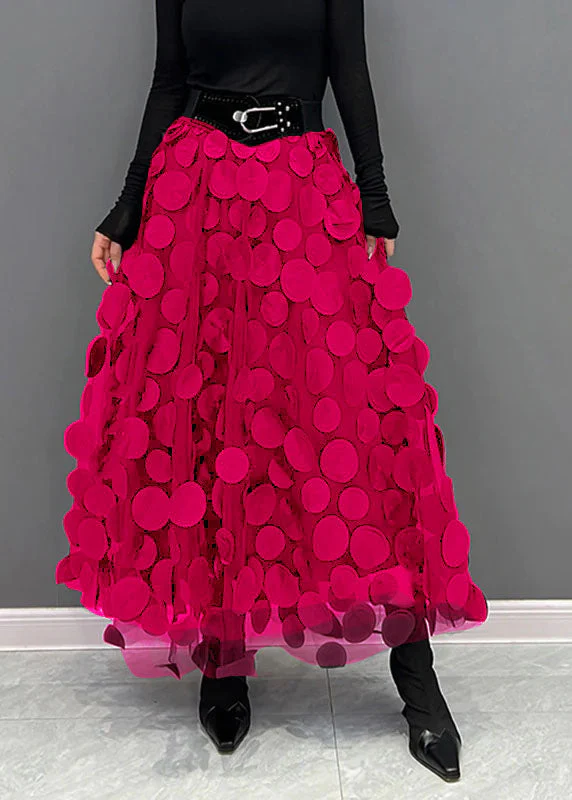 Damen Rock Aus Tüll & Polka-Dot-Material mit Patchwork-Design & Schickem Look Heidi-Mode - Image 11