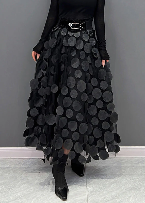 Damen Rock Aus Tüll & Polka-Dot-Material mit Patchwork-Design & Schickem Look Heidi-Mode - Image 3