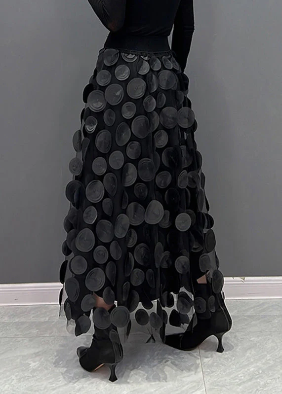 Damen Rock Aus Tüll & Polka-Dot-Material mit Patchwork-Design & Schickem Look Heidi-Mode - Image 4