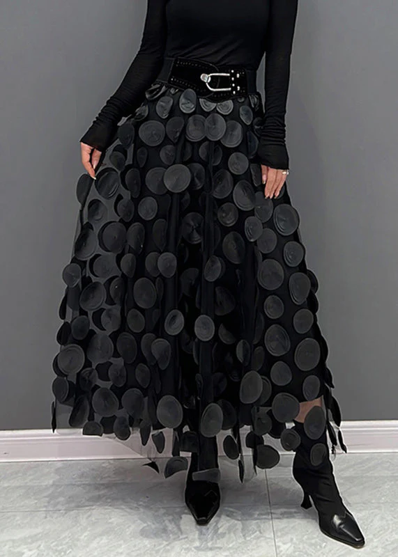 Damen Rock Aus Tüll & Polka-Dot-Material mit Patchwork-Design & Schickem Look Heidi-Mode - Image 5