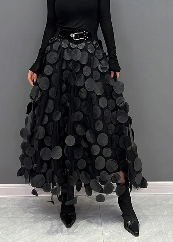 Damen Rock Aus Tüll & Polka-Dot-Material mit Patchwork-Design & Schickem Look Heidi-Mode - Image 7