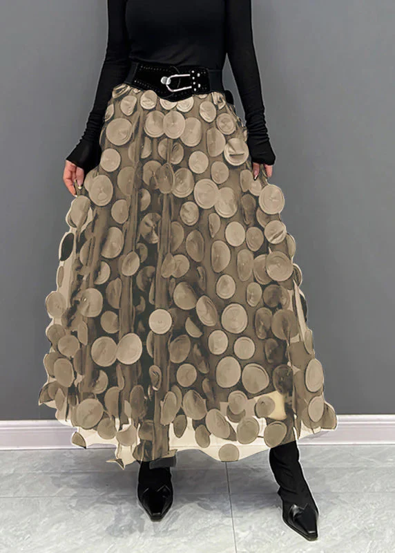 Damen Rock Aus Tüll & Polka-Dot-Material mit Patchwork-Design & Schickem Look Heidi-Mode - Image 9