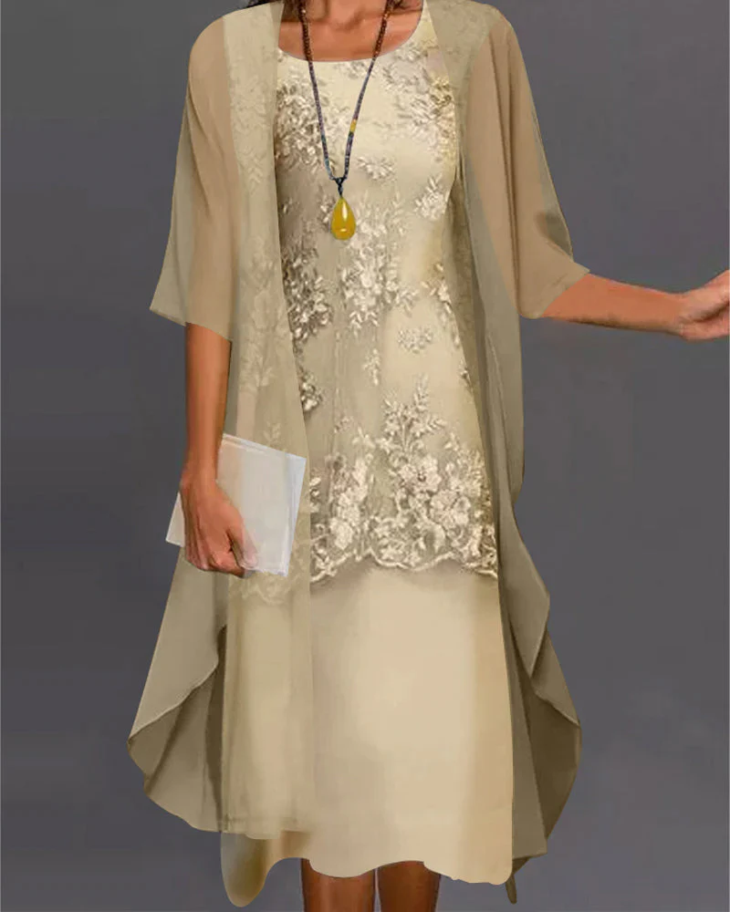 Heidi-Mode | Chiffon Kleid Festliche Midi - Image 2