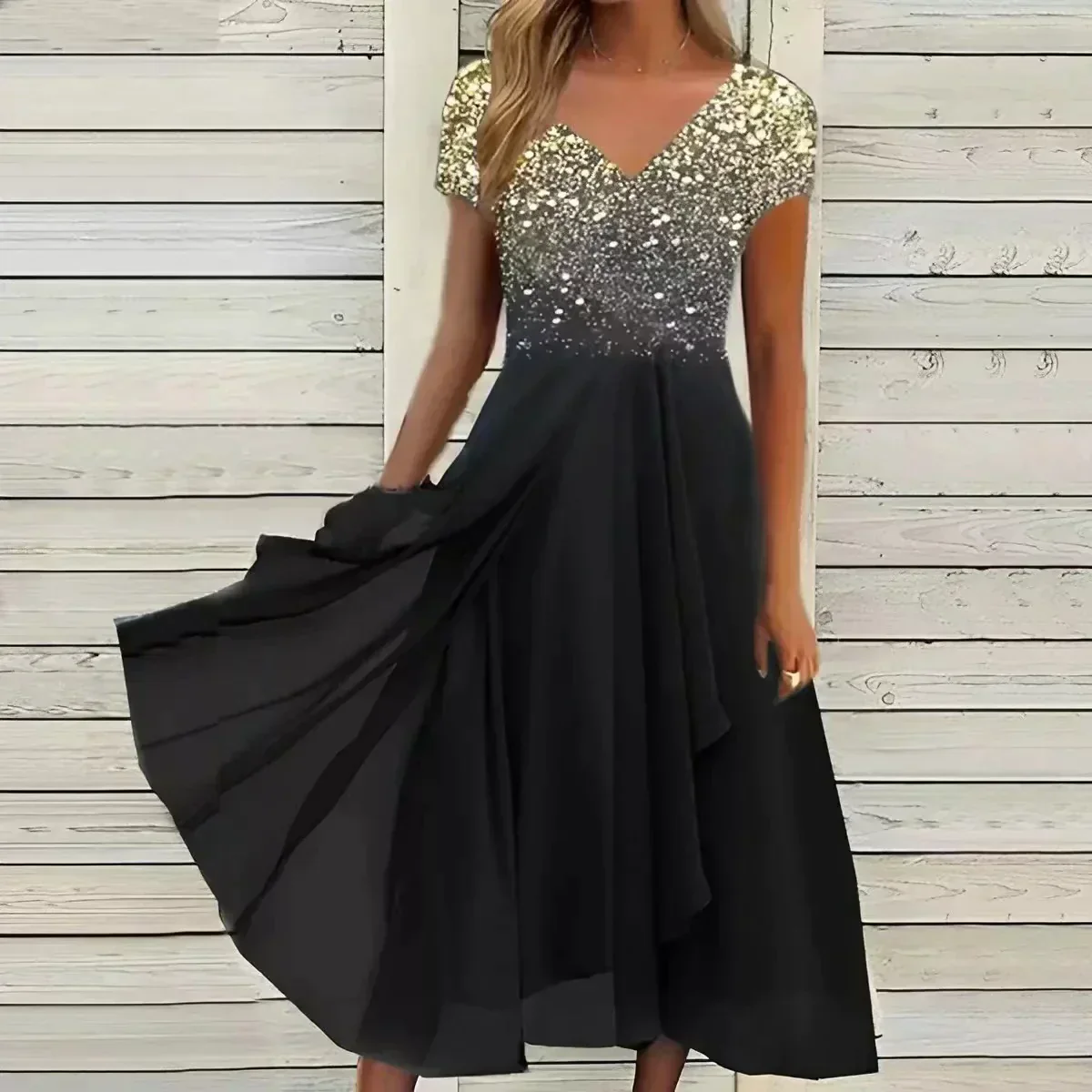Heidi-Mode | Damen Chiffonkleid - Image 3