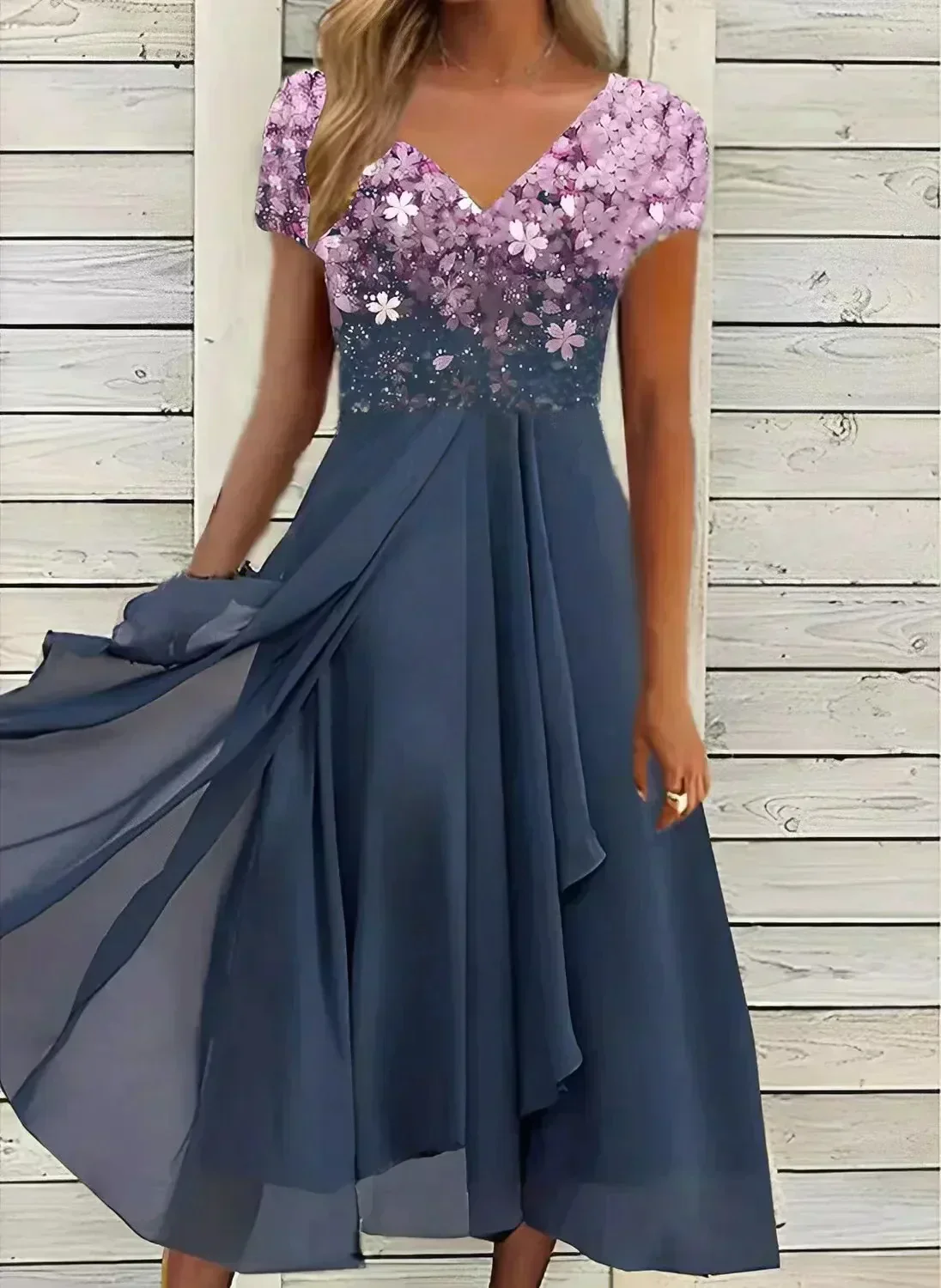 Heidi-Mode | Damen Chiffonkleid - Image 4