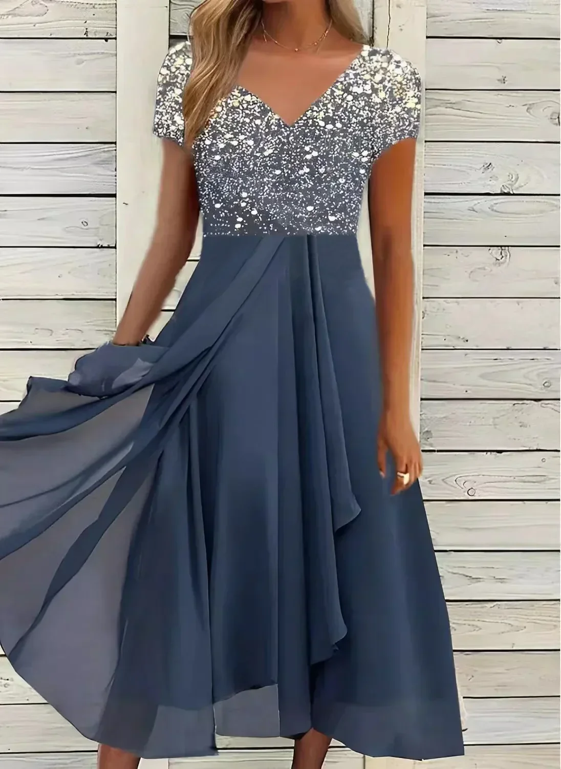 Heidi-Mode | Chiffon Abendkleid für Frauen - Image 5