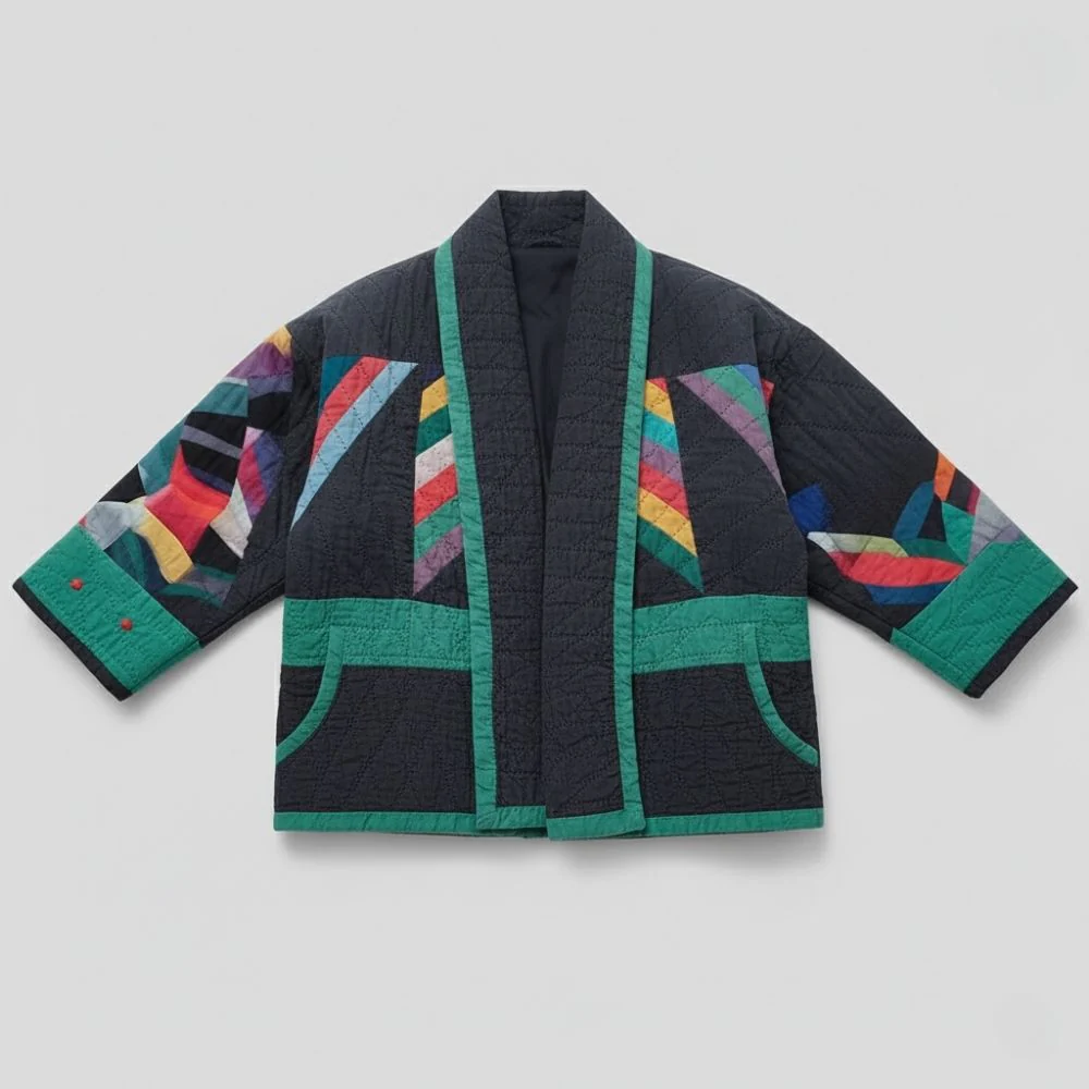Heidi-Mode | Damen Kimono Jacke Regenbogen Elegant und Bequem - Image 4