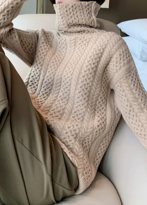 Heidi-Mode | Chunky Strickpullover mit Rollkragen Weich und Warm Zeitloses Design - Image 2
