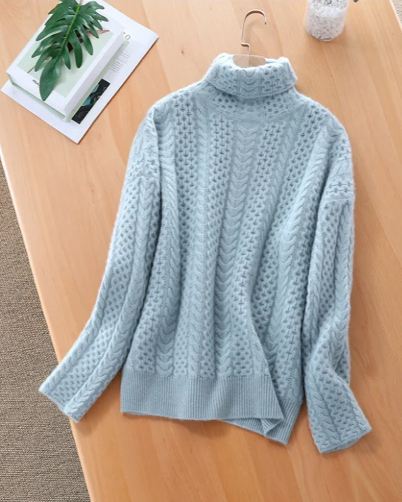 Heidi-Mode | Chunky Strickpullover mit Rollkragen Weich und Warm Zeitloses Design - Image 3