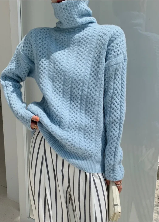 Heidi-Mode | Chunky Strickpullover mit Rollkragen Weich und Warm Zeitloses Design - Image 4