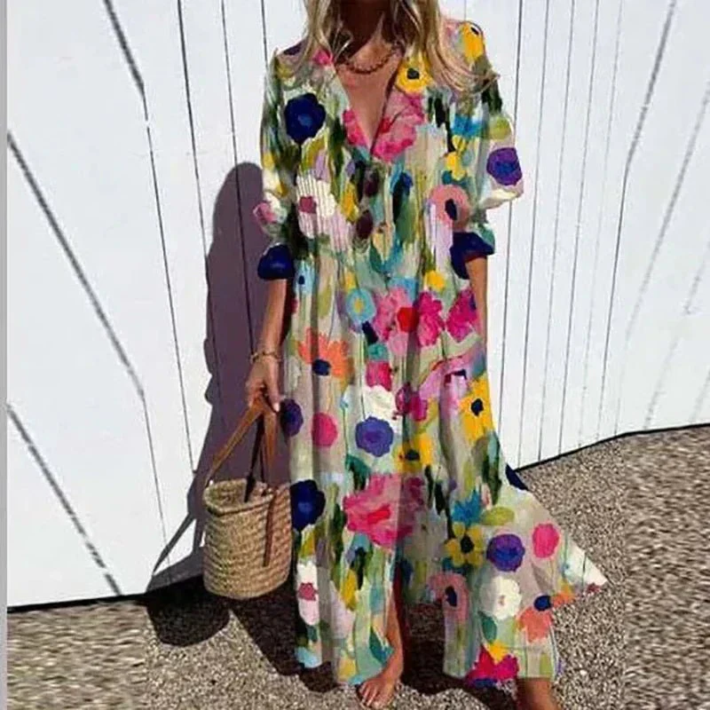 Heidi-Mode | Klassisches Boho Maxi Kleid - Image 2
