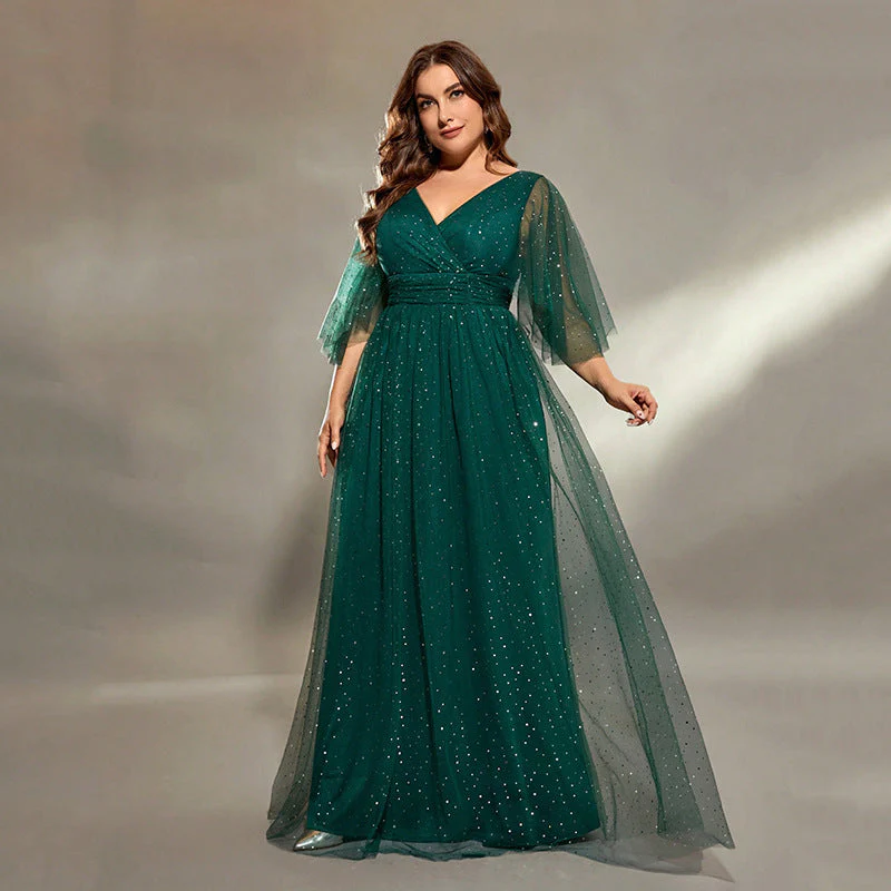 Heidi-Mode | Cocktail Abendkleid Kor Kostüme Plus Size Lang Gastgeber Solo Grünes Kleid - Image 2