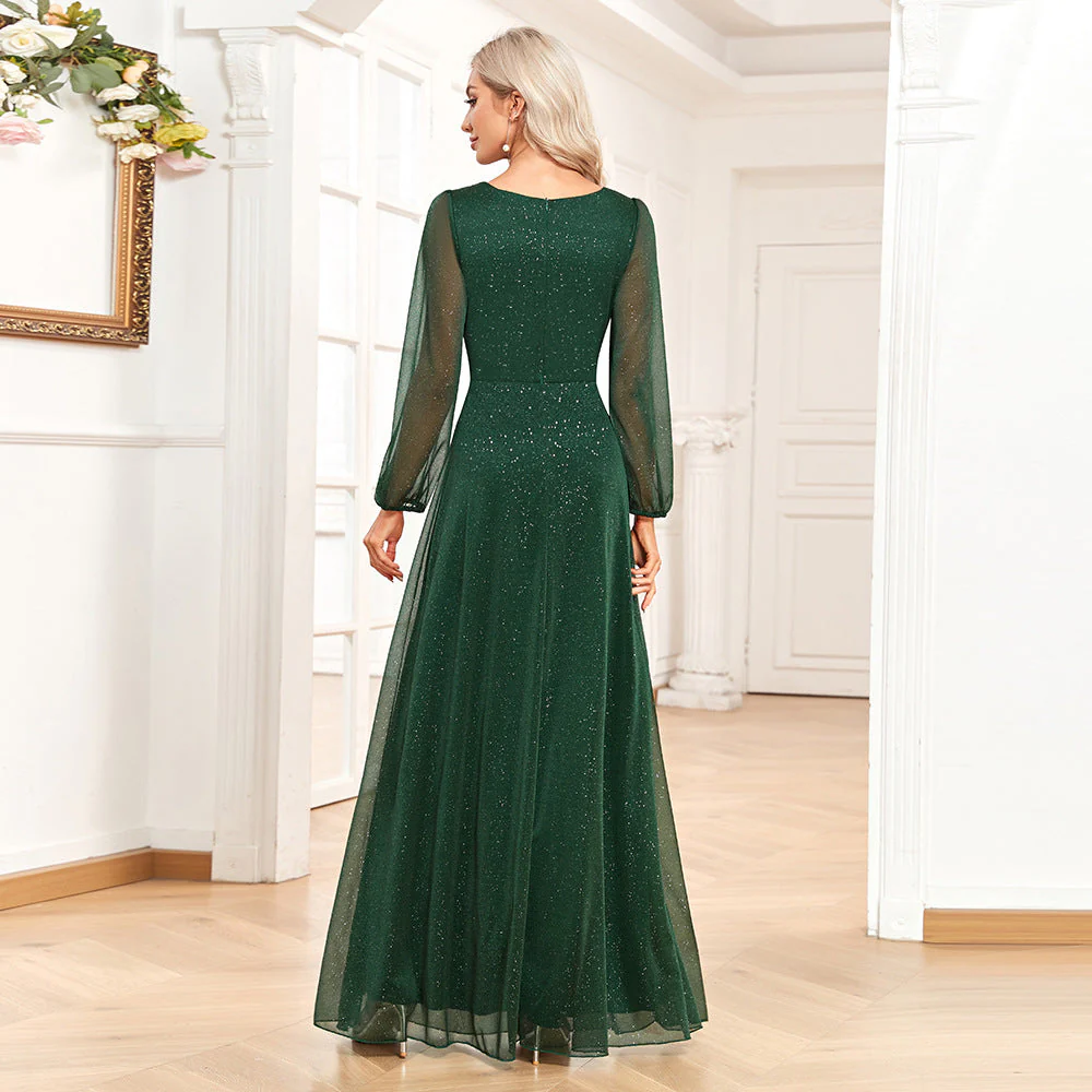 Heidi-Mode | Cocktail Abendkleid Kor Kostüme Plus Size Lang Gastgeber Solo Grünes Kleid - Image 7