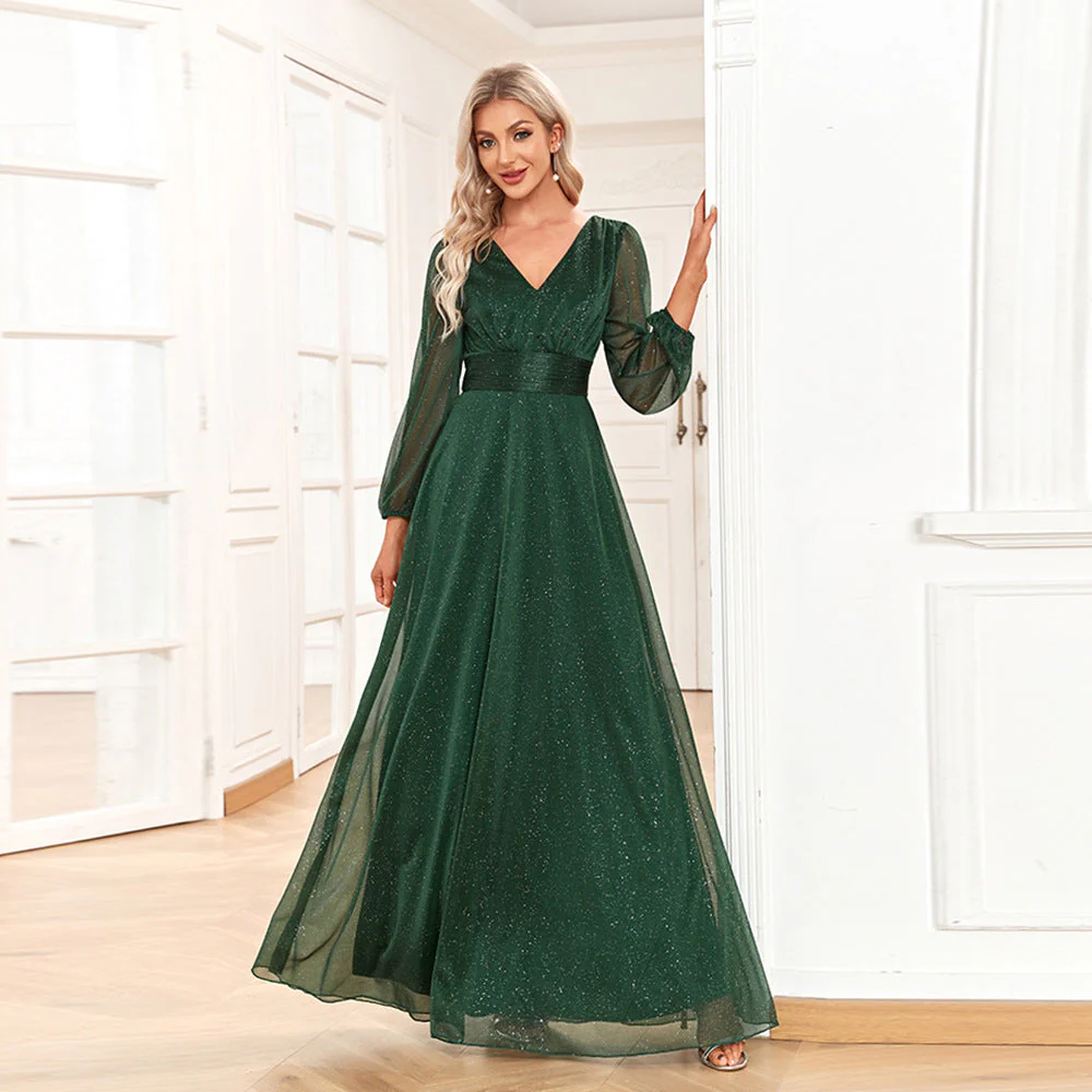 Heidi-Mode | Cocktail Abendkleid Kor Kostüme Plus Size Lang Gastgeber Solo Grünes Kleid - Image 8