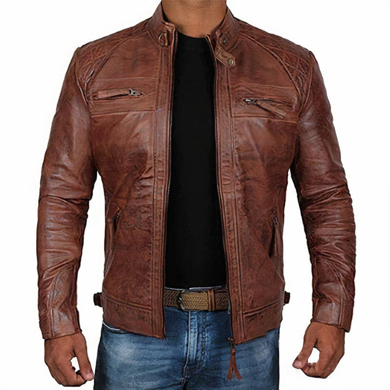 Heidi-Mode | Robuste Motorradjacke für Herren mit Reißverschlusstaschen - Image 3