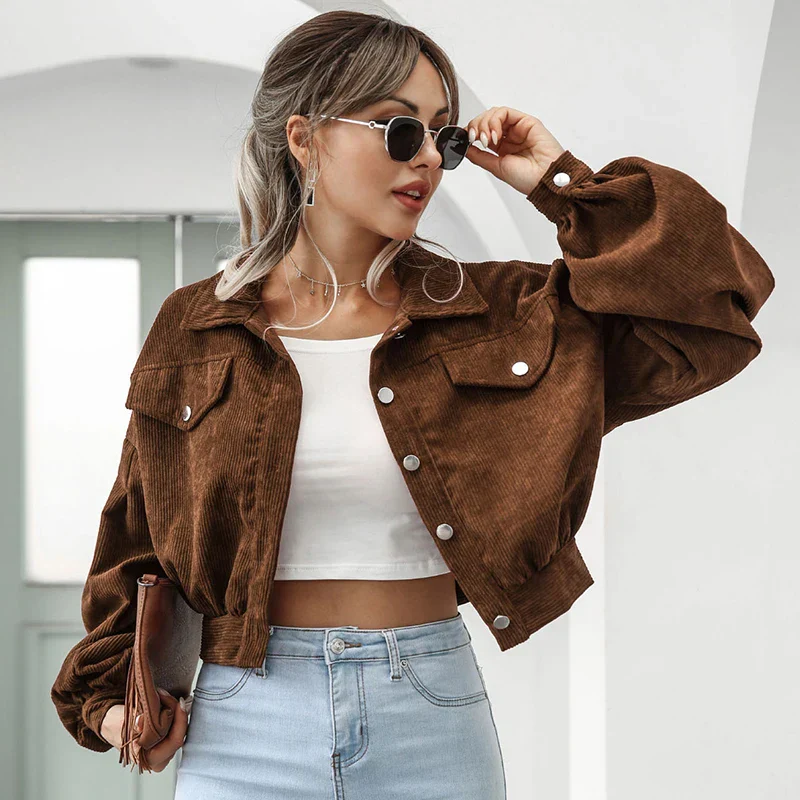 Heidi-Mode | Cordjacke für Damen Lässig - Image 5