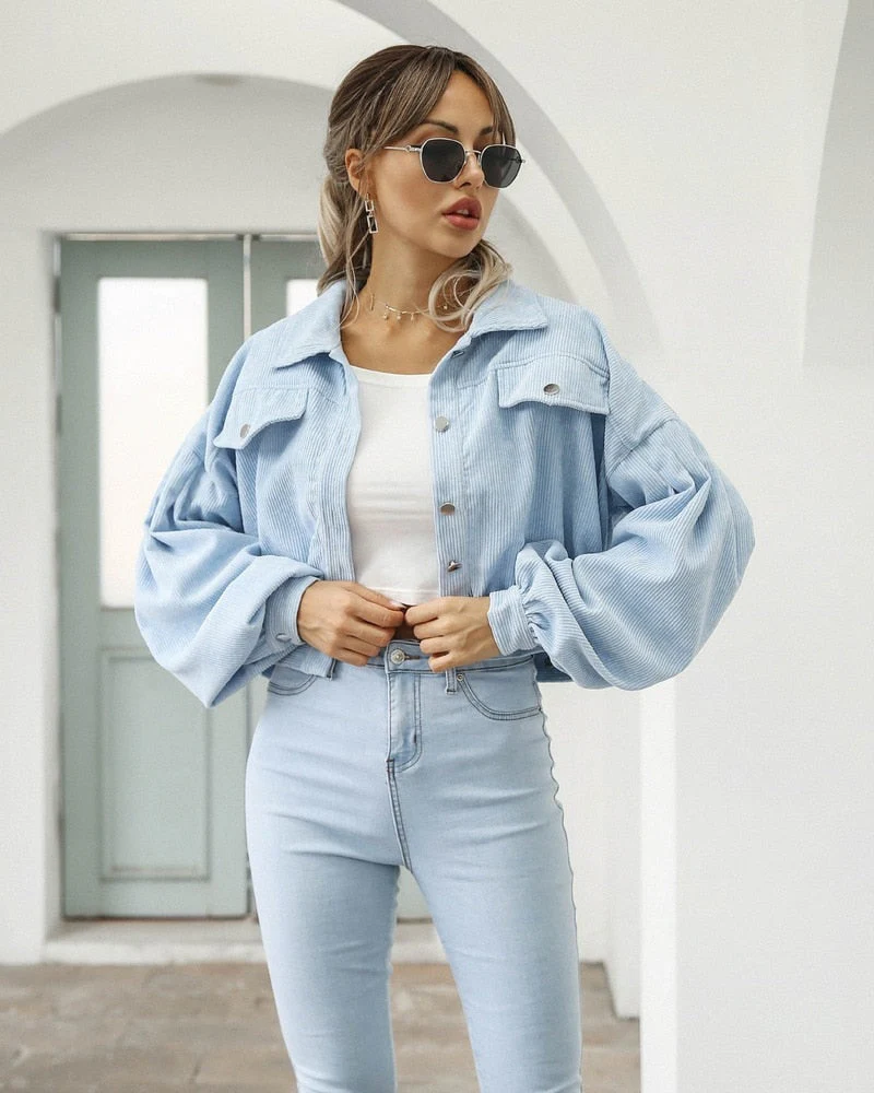 Heidi-Mode | Corduroy Crop Jacke für Damen - Image 10