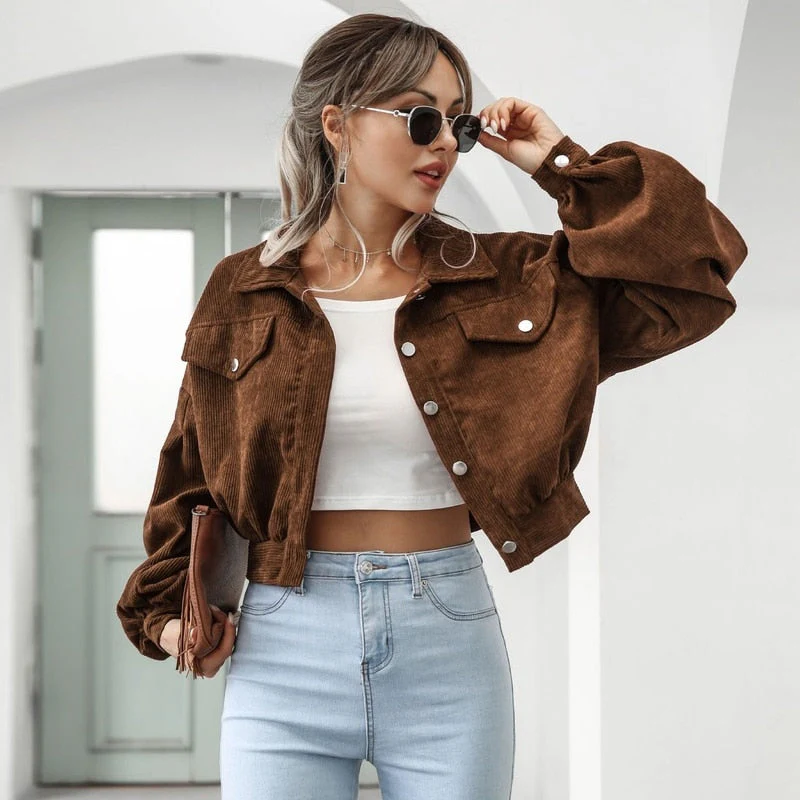Heidi-Mode | Corduroy Crop Jacke für Damen - Image 12