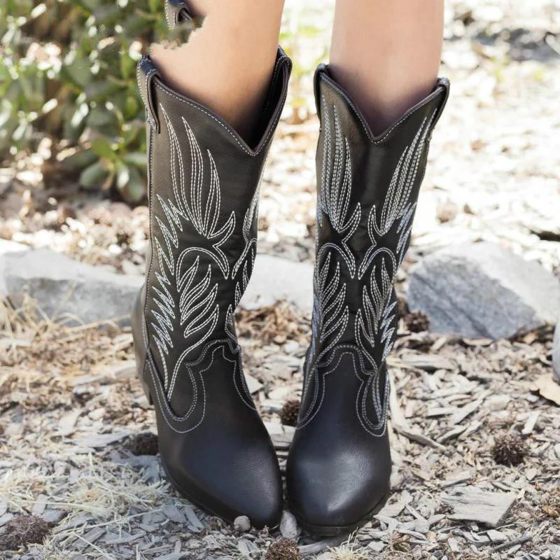 Heidi-Mode | Cowboy Stiefel mit Spitzem Kopf - Image 7