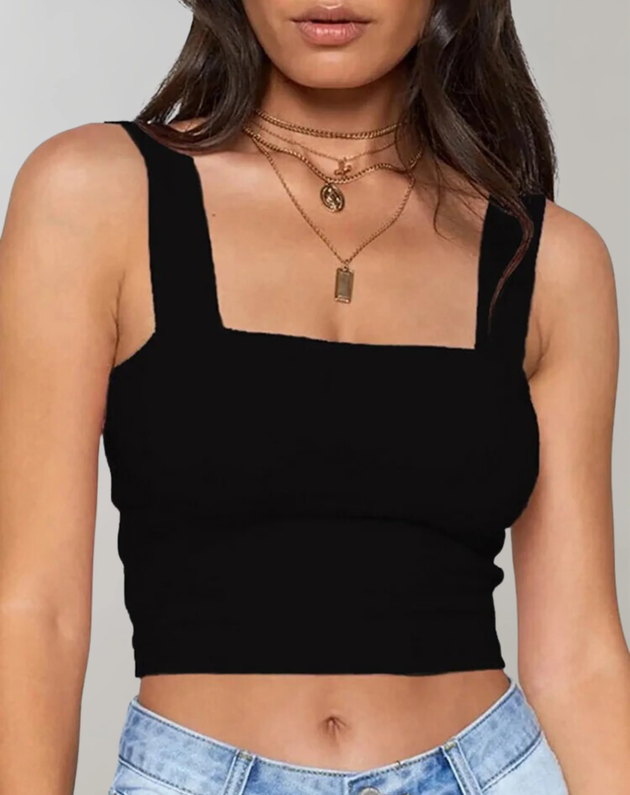 Heidi-Mode | Crop-Top Damen mit Ausschnitt - Image 5
