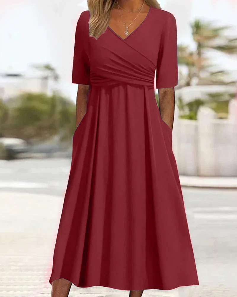 Heidi-Mode | Crossover Midikleid für Damen - Image 11