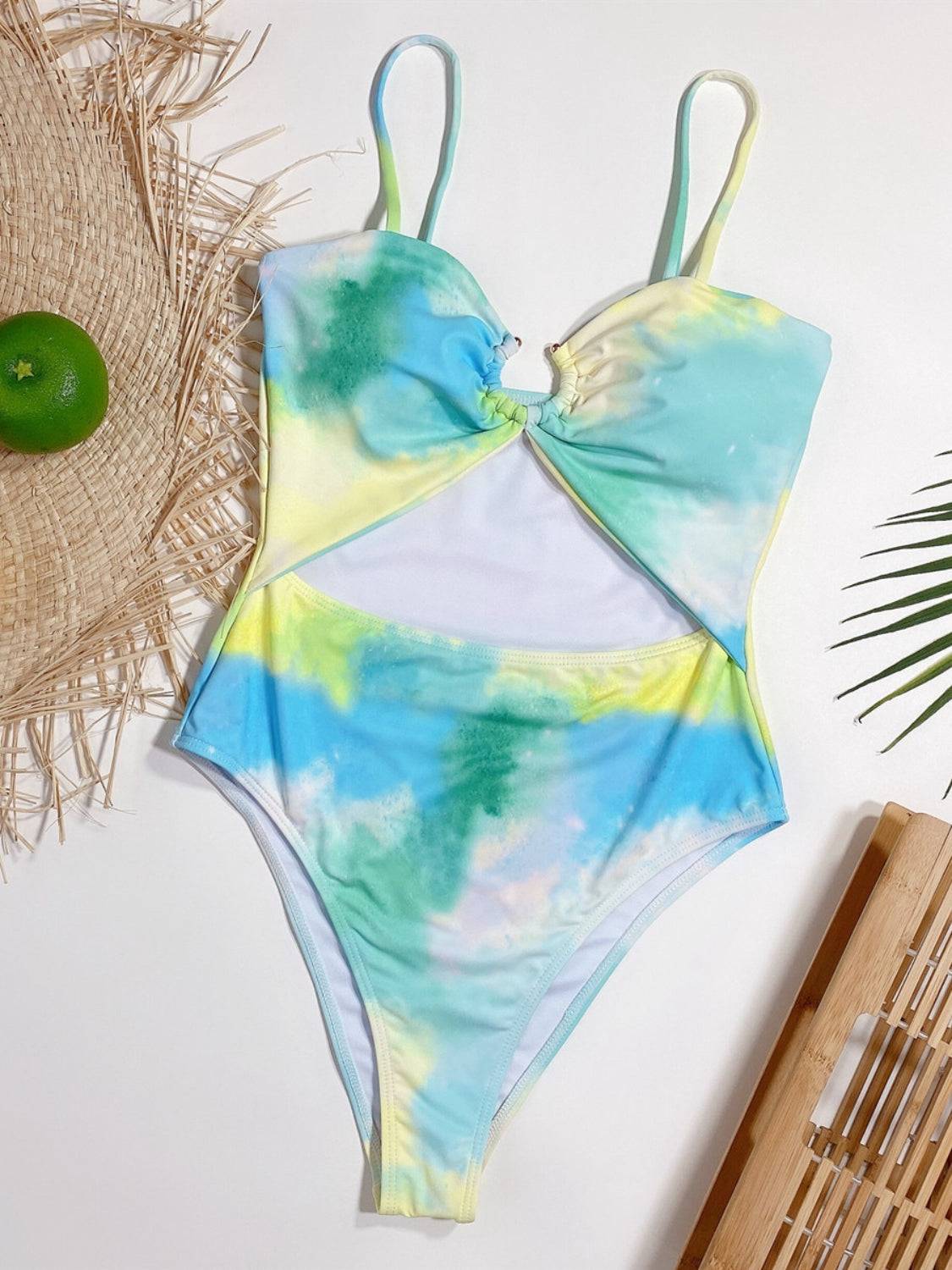 Heidi-Mode | Cutout Tie-Dye Spaghetti-Trägertankini - Image 2