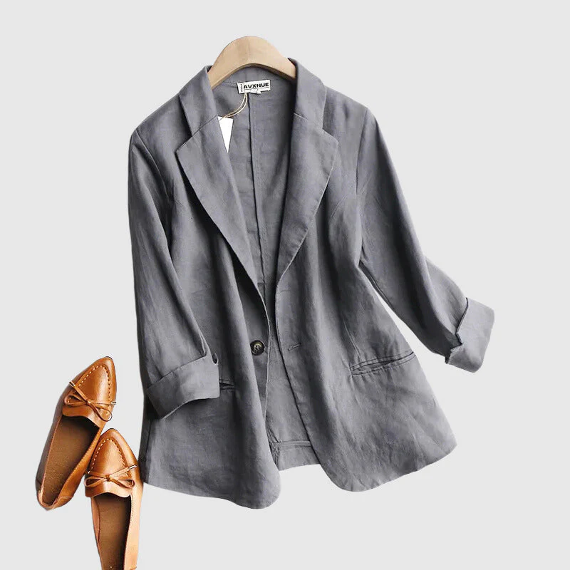 Heidi-Mode | Daly Chic Minimalist Leinen Blazer - Image 7