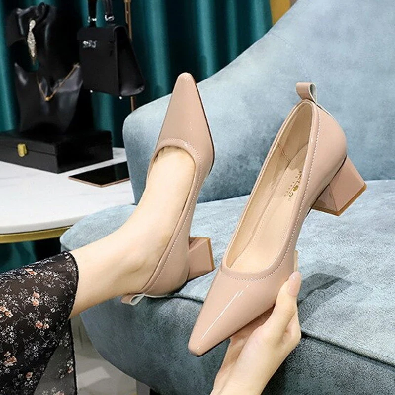 Heidi-Mode | Damen High Heels Spitz Professionelle Ol Damen Schuhe 4.5Cm - Image 5