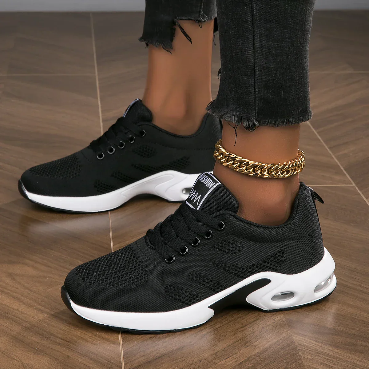 Heidi-Mode | Damen Atmungsaktive Leichte Weiße Laufschuhe - Image 2
