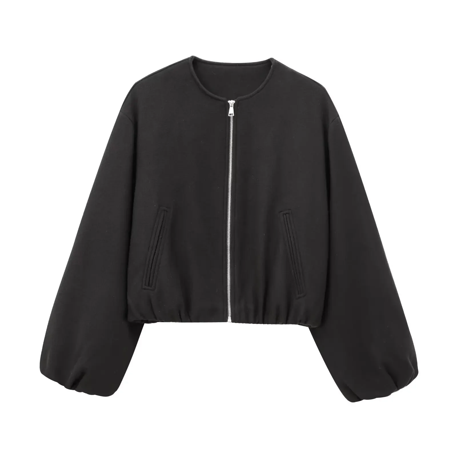 Heidi-Mode | Damen Bomberjacke mit Reißverschluss und elastischer Passform - Image 5