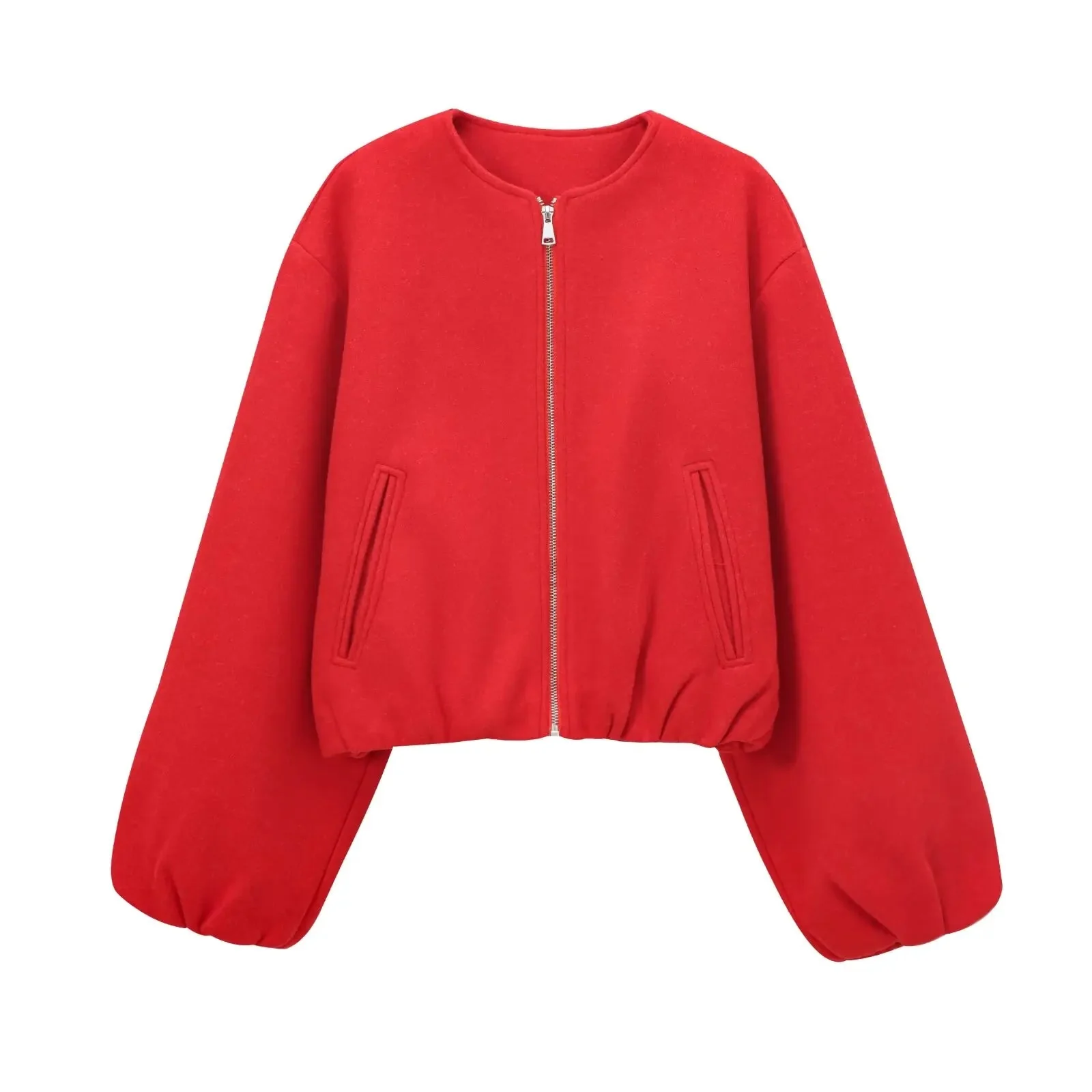 Heidi-Mode | Damen Bomberjacke mit Reißverschluss und elastischer Passform - Image 6