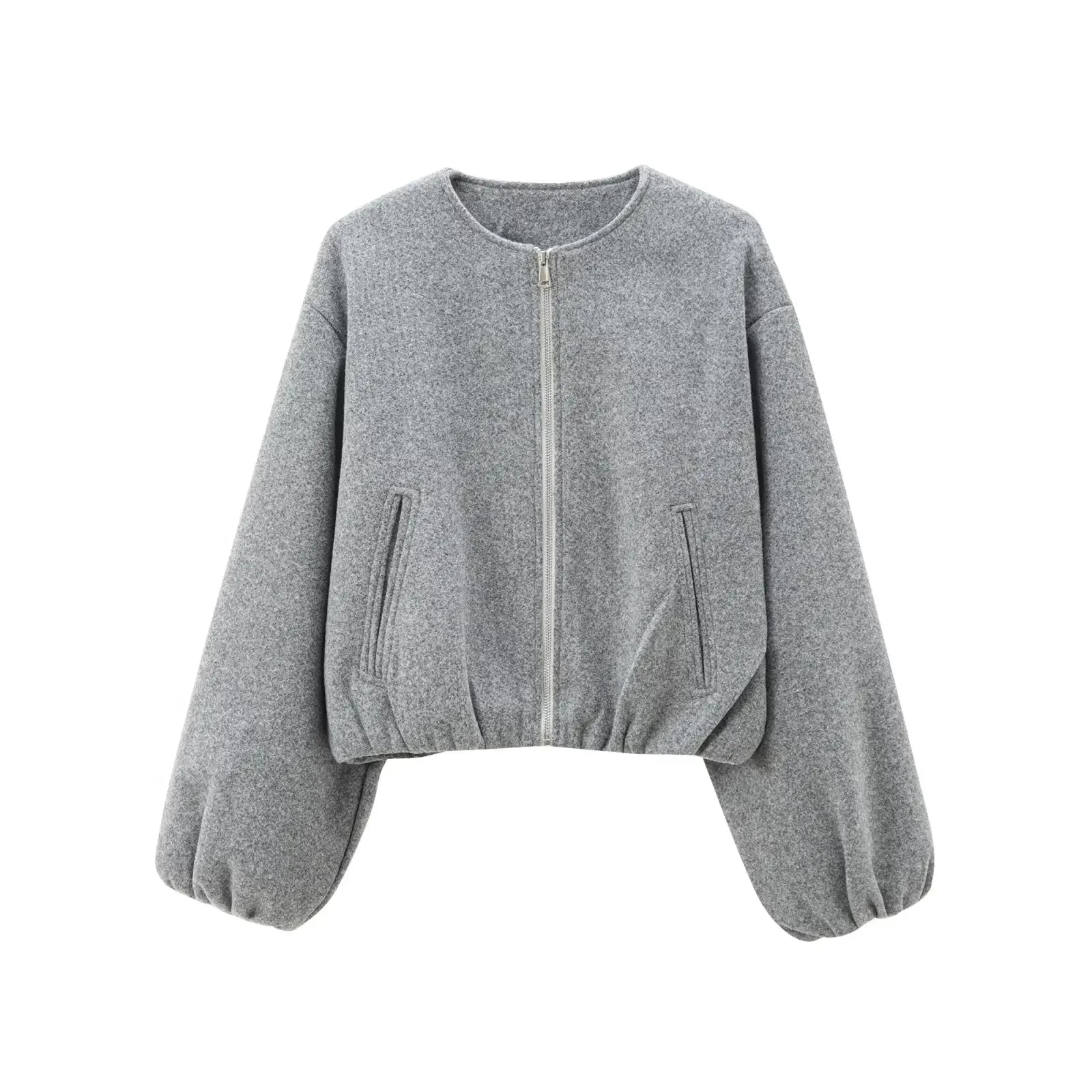 Heidi-Mode | Damen Bomberjacke mit Reißverschluss und elastischer Passform - Image 7