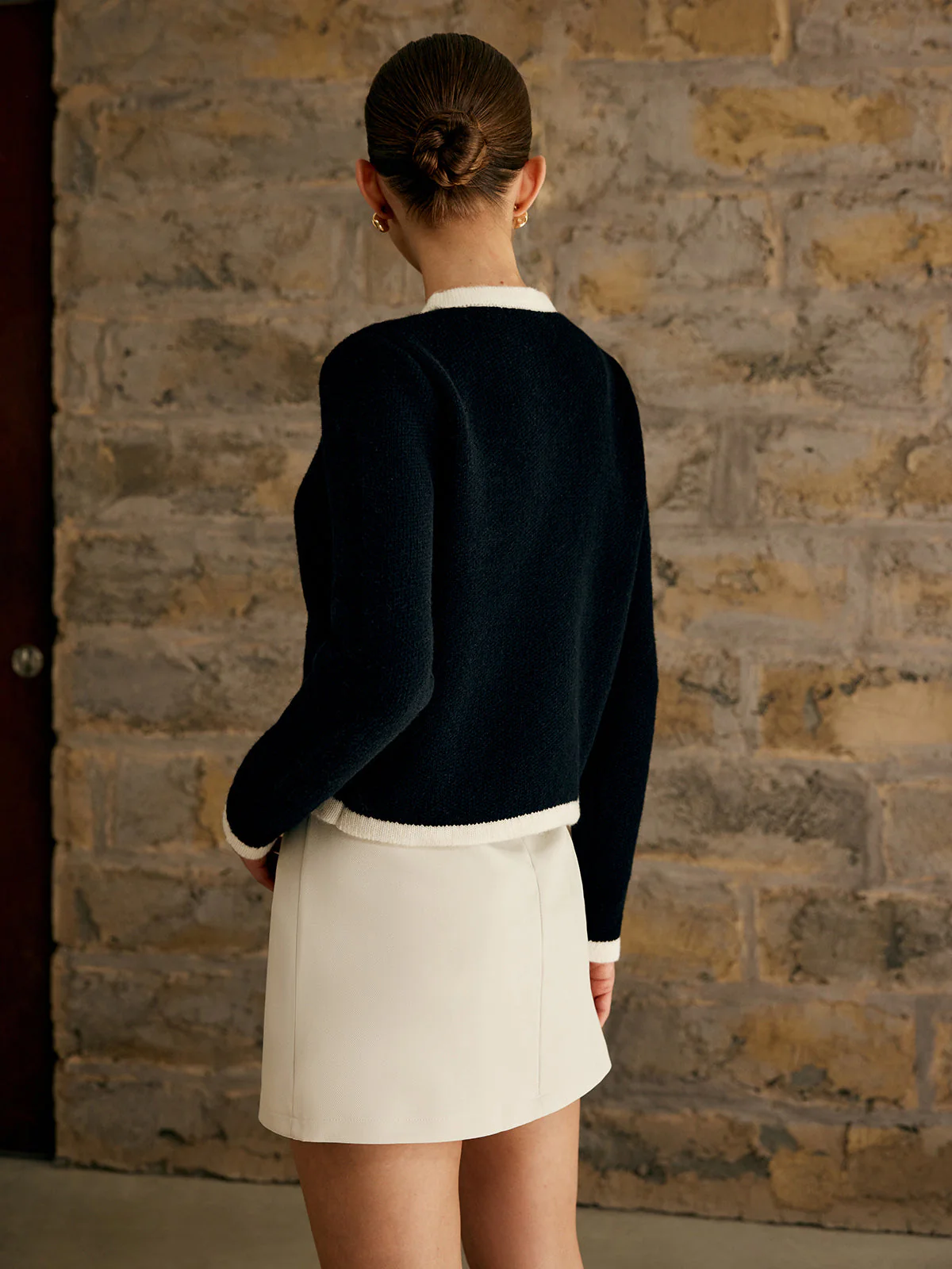 Heidi-Mode | Damen-Cardigan mit Kontrastbesatz - Image 3