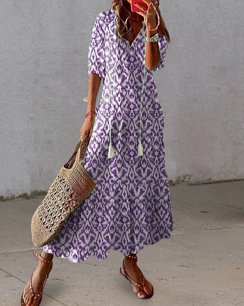 Heidi-Mode | Damen Elegante Boho Kleid Sommer - Image 3