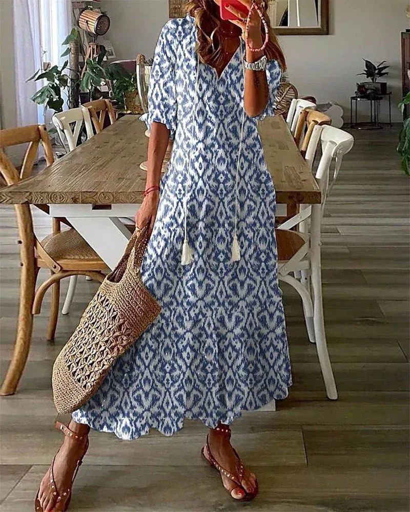 Heidi-Mode | Damen Elegante Boho Kleid Sommer - Image 4