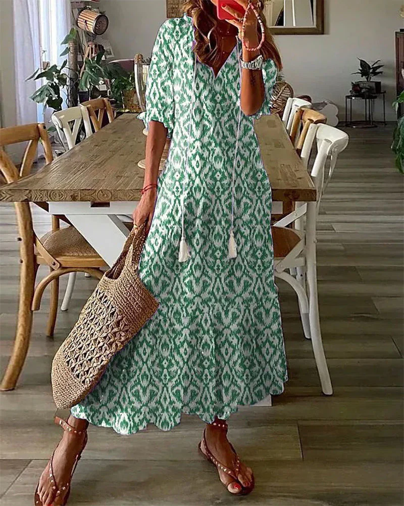 Heidi-Mode | Damen Elegante Boho Kleid Sommer - Image 5